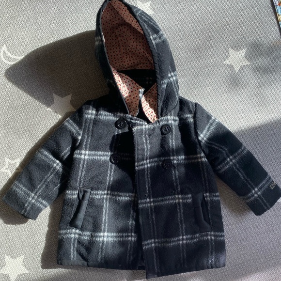 Catimini 2t pea coat jacket plaid